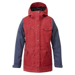 Snowboarding Jacket DC Women's Red and Blue Ski‎ Jacket 10,000K Denim  XS NWT